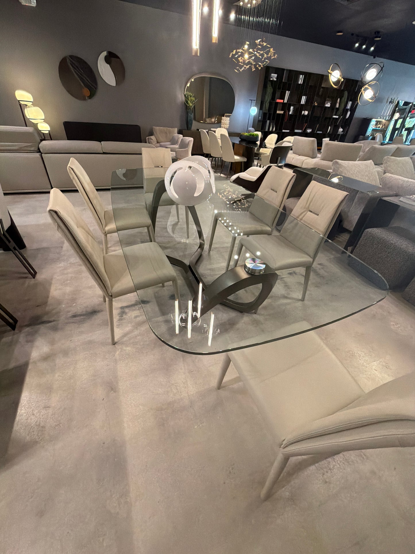 Reflex Angelo Segno Dining Table Glass Top