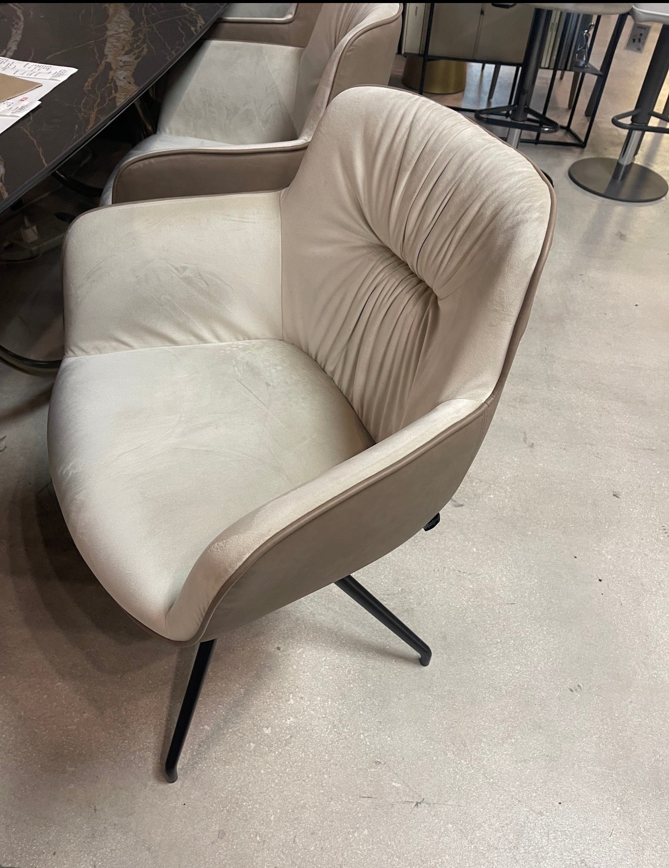 Calligaris Cocoon Velvet Swivel Dining Chair