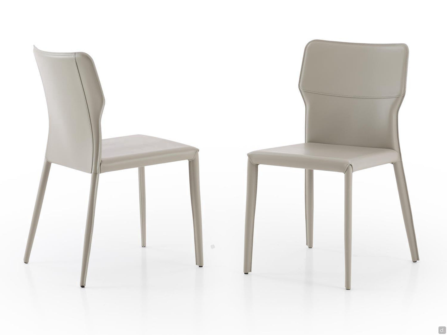 Airnova Maryl All Leather Dining Chair- Grey