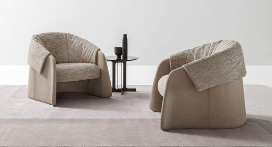 Ditre Blazer Leather / Fabric Accent Chair