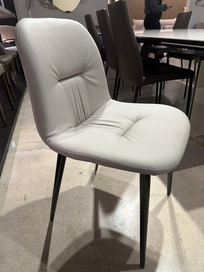 Bontempi Casa Chantal Dining Chair- Light Grey/ Natural