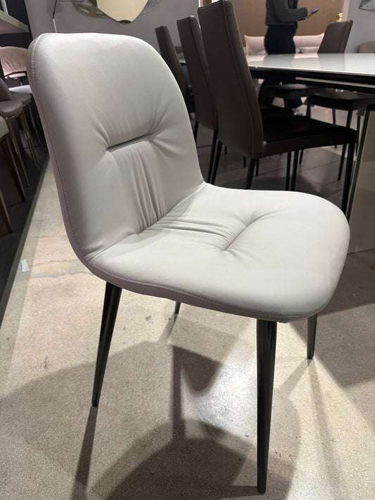 Bontempi Casa Chantal Dining Chair- Light Grey/ Natural