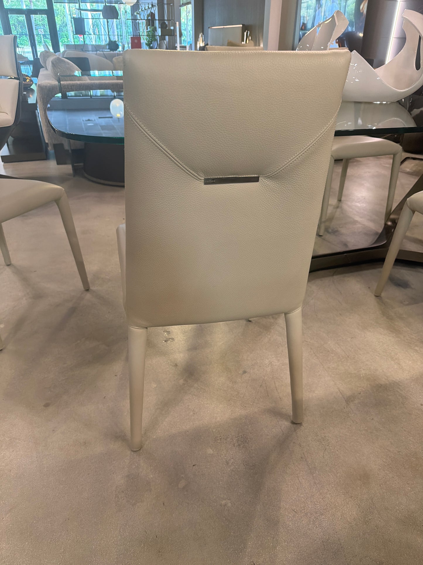 Reflex Angelo Soft Dining Chairs- Light Grey Leather