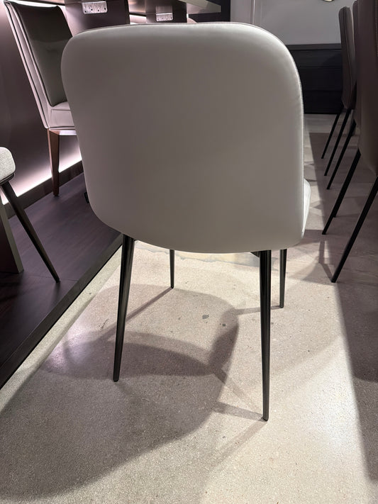 Bontempi Casa Chantal Dining Chair- Light Grey/ Natural