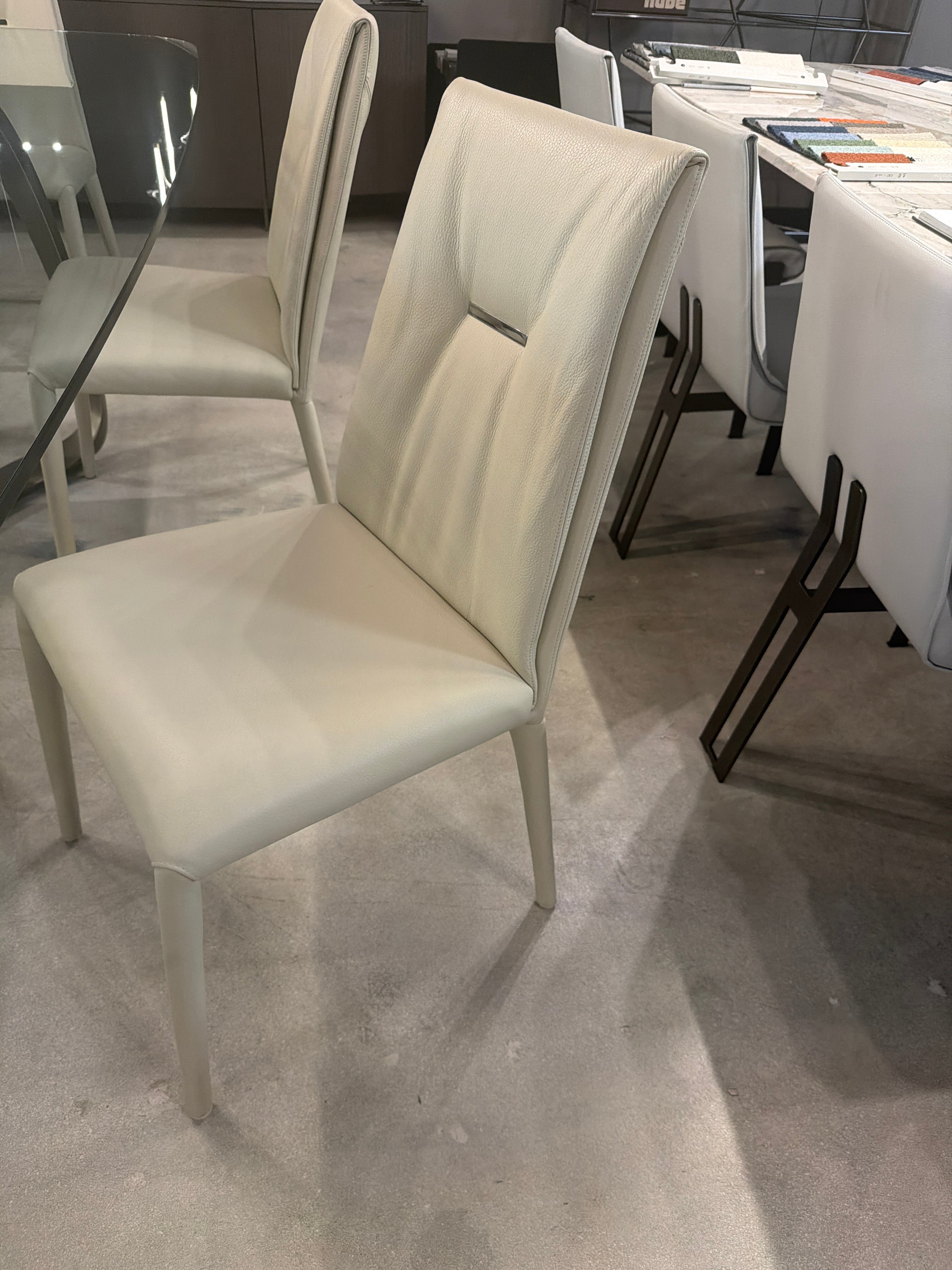 Reflex Angelo Soft Dining Chairs- Light Grey Leather – ITALO DESIGN ...