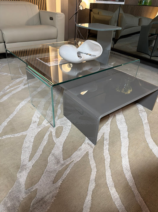 Sovet Spider Nesting Glass Coffee Table Set of 2