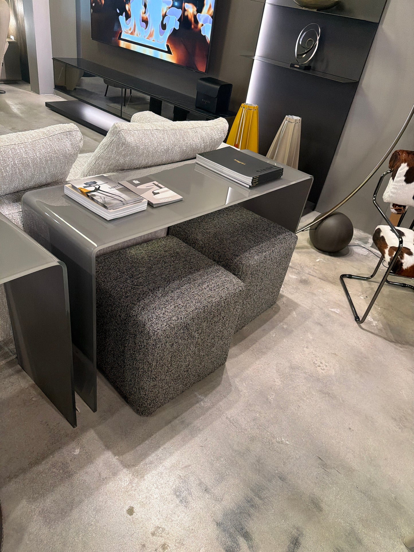 Sovet Bridge Glass Console Table