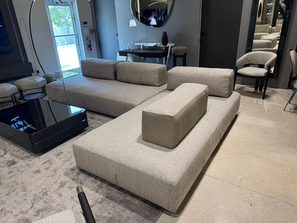 Nicoline Bresso Sectional Sofa in Fabric/Leather