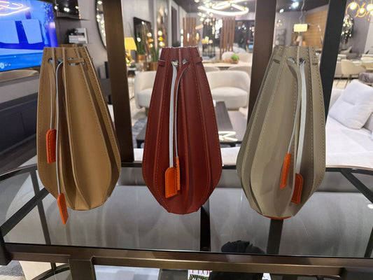 Airnova Leather Plisse Vase Narrow