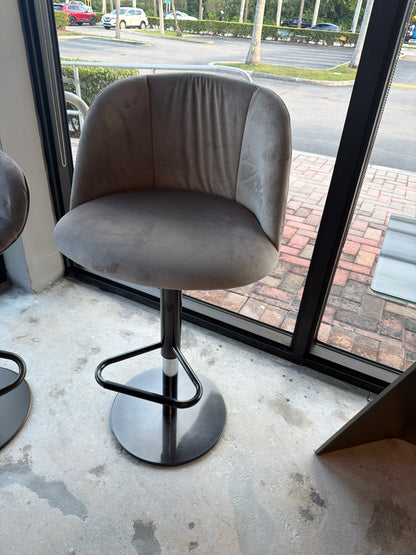 Bontempi Casa Agatha Velvet Bar Stools