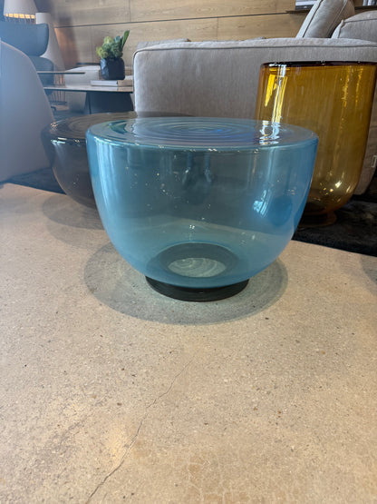 Bontempi Casa H2O Glass Coffee Table/Side Table in Acqua, Ambar, smoke