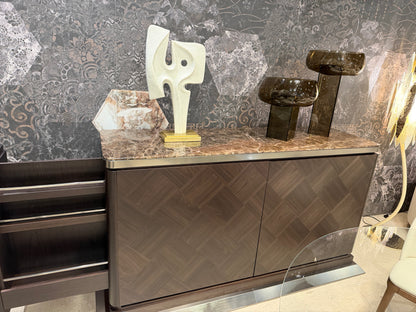 Smania Mayson Sideboard with Stone Top and Refrigerator