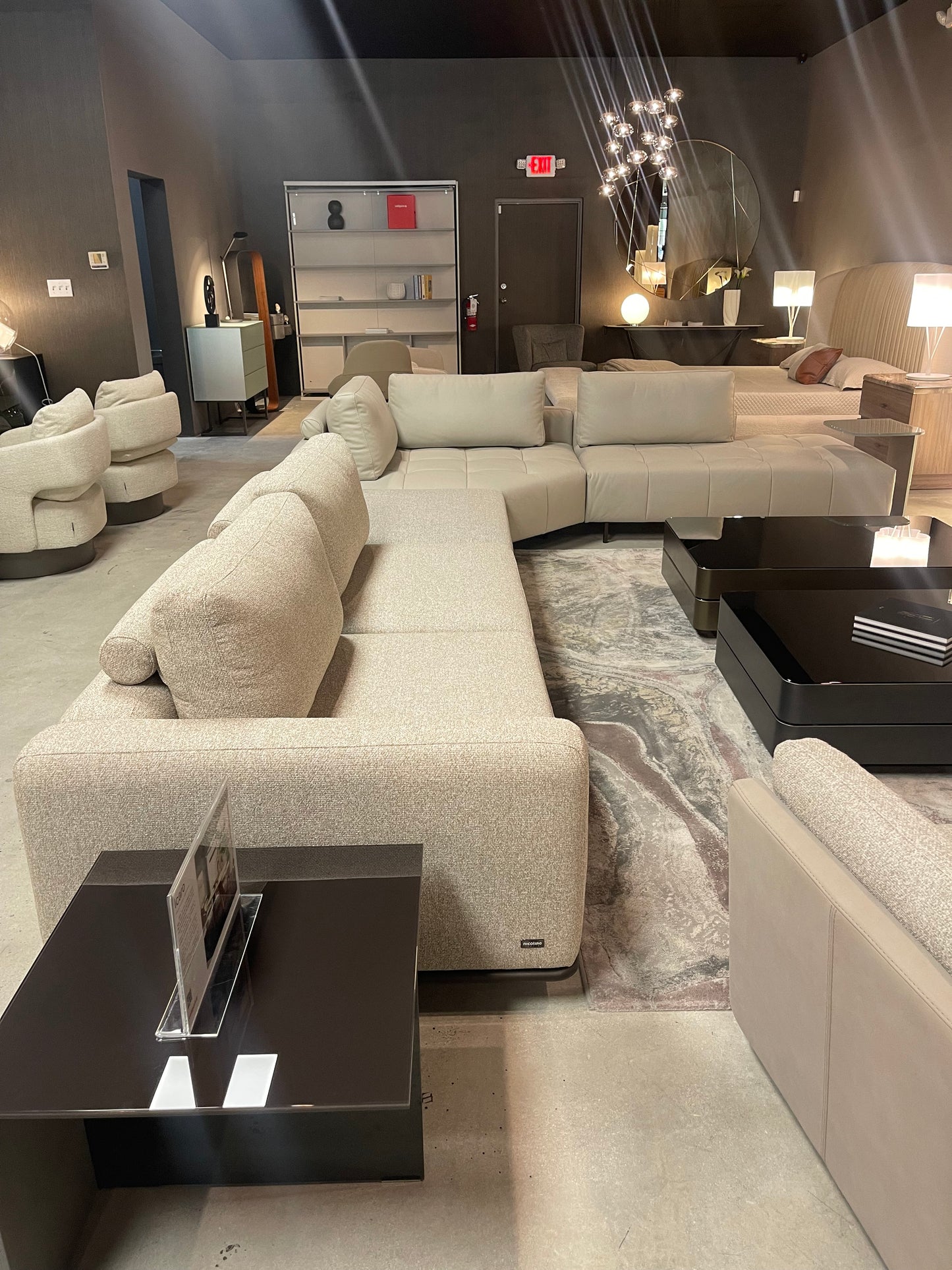 Nicoline Cortina Sofa, Fabric/ Leather Italian