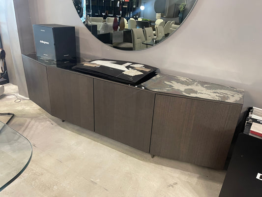 Ditre Angle Wood/Stone Sideboard