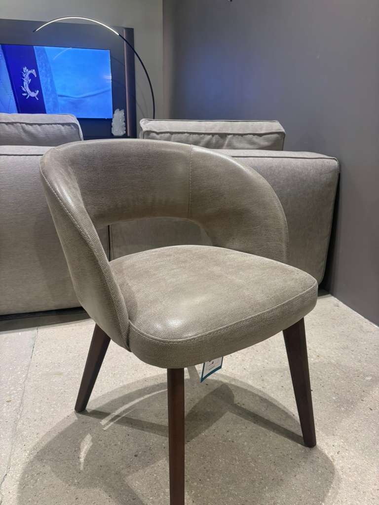 Stone International Karol Dining Arm Chair- Grey Eco Leather