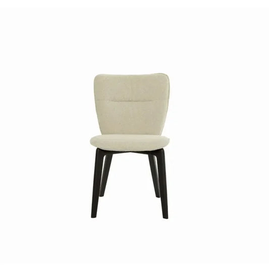 Tonin Casa Tender Dining Chair Panna Nabuk Seat + Black Ash Legs