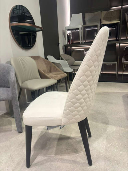 Stone International Victoria Dining  Arm Chair- Nabuk Quilted Ivory