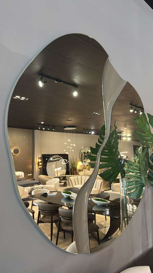 Casa Magna HUDSON organic-shaped wall mirror Brass- Large