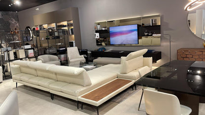 Max Divani Modula Sectional Sofa with Wood Details
