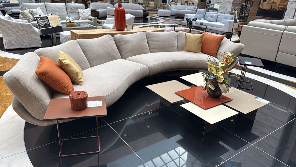 Il Loft Free Spirit Curved Sectional Sofa in Fabric