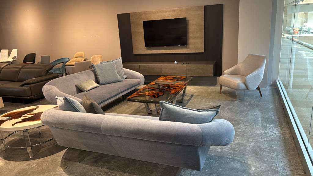 Il Loft Airstrike 3 Seater Sofa In Azure Velvet 102" x 38"