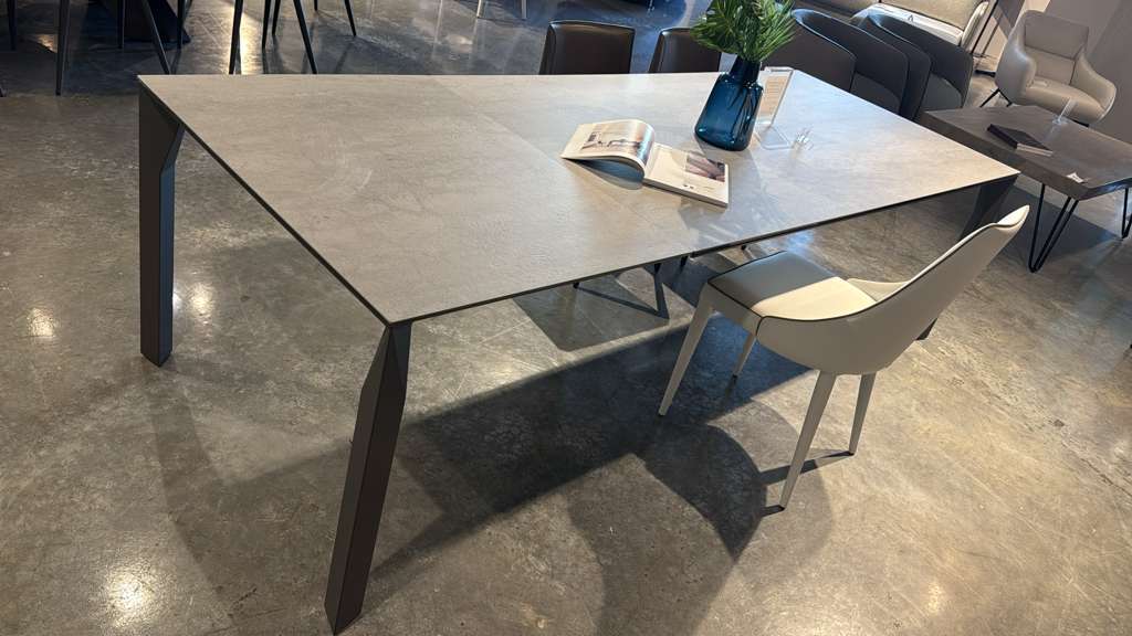 Bontempi Casa Mirage Dining Table- Ceramic Top Metal Legs with Extension