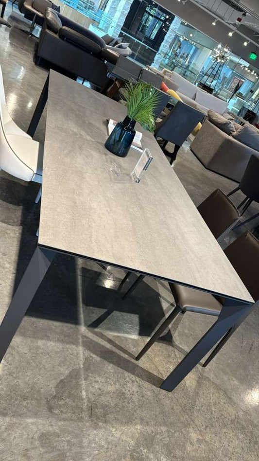 Bontempi Casa Mirage Dining Table- Ceramic Top Metal Legs with Extension
