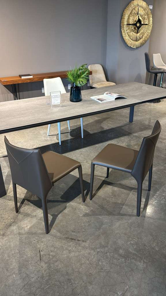 Airnova Perla Chair in Italian Hard Leather set of Two