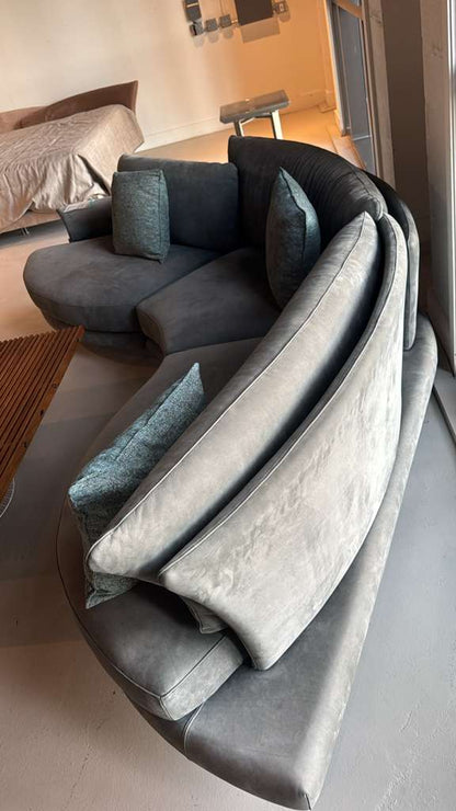 Il Loft SuperRoy S Shaped In Pale Blue in Nabuk Leather