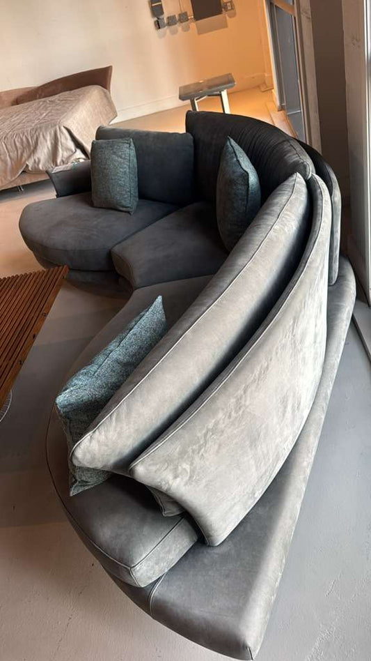 Il Loft SuperRoy S Shaped In Pale Blue in Nabuk Leather