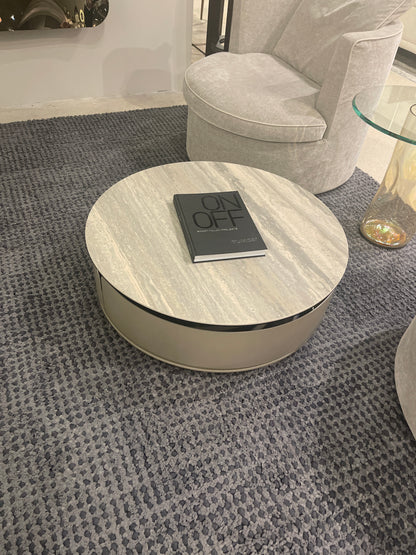 Naos Theta Coffee Table/Side Table in travertine Top