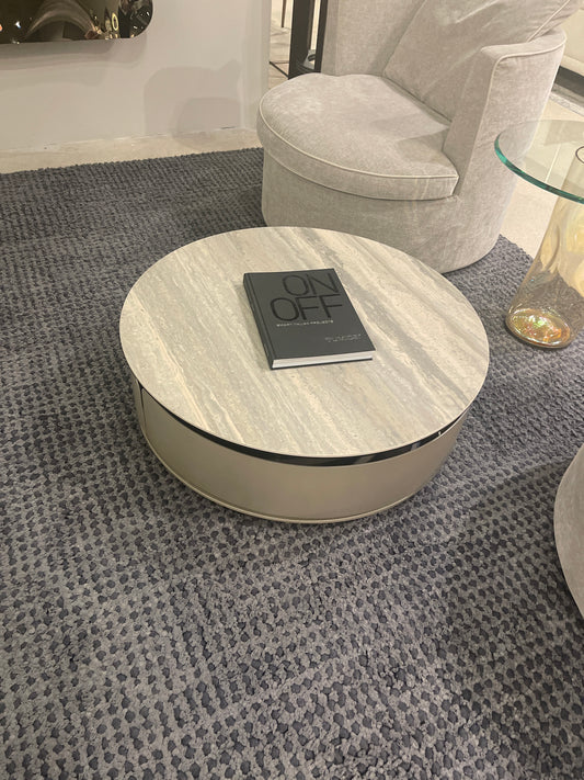 Naos Theta Coffee Table/Side Table in travertine Top
