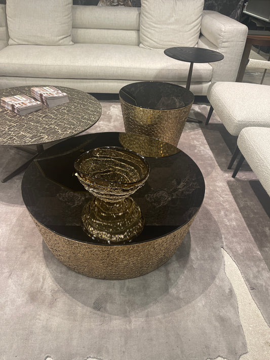 Cantori Conico Gold Hammered Base, Coffee Table/Side Table