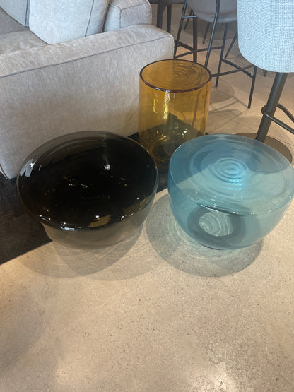 Bontempi Casa H2O Glass Coffee Table/Side Table in Acqua, Ambar, smoke