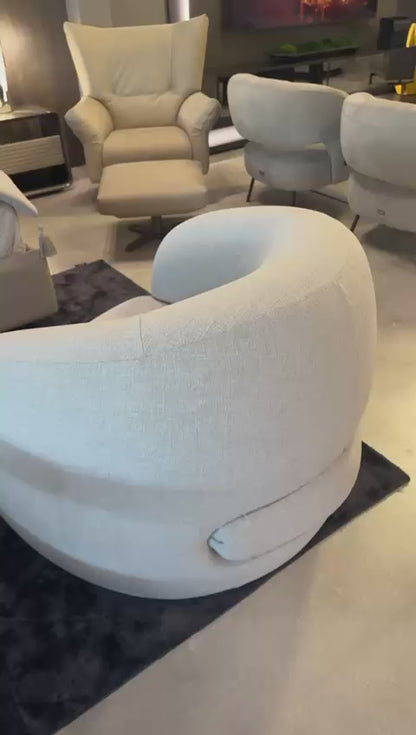Arketipo Touch me Swivel  Arm Chair in light grey