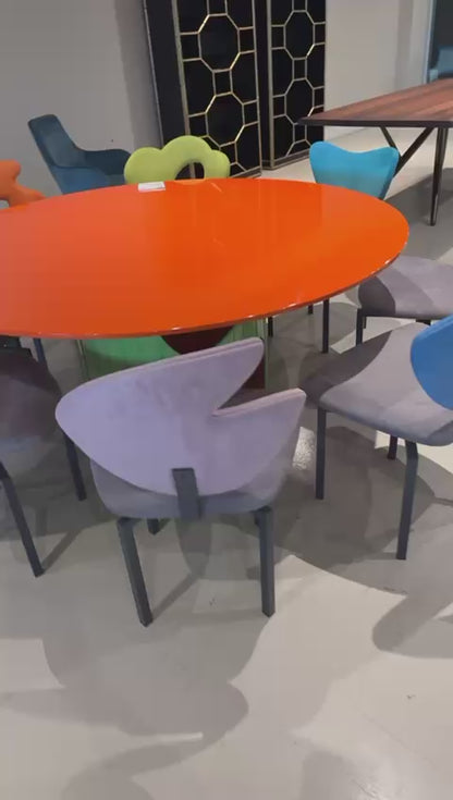Il Loft Cosmo Round Dining Table Round Multicolor with 8 Chairs